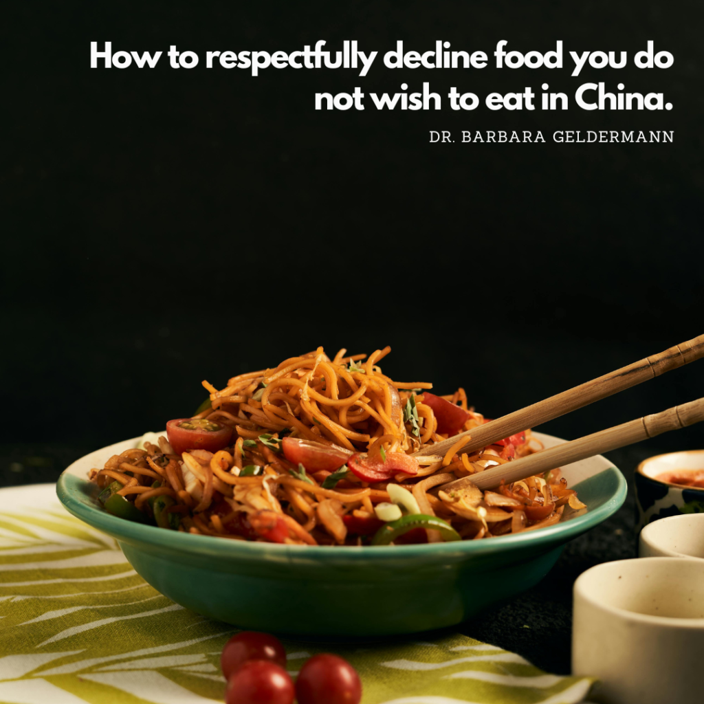 How to say “Unfortunately, I can’t eat this” as respectfully as possible in China